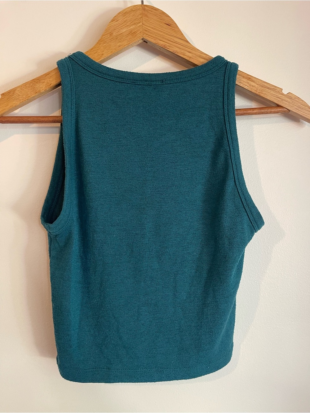 Wilfred Free Aritzia Teal High Neck Crop Tank Top S - Picture 2 of 4